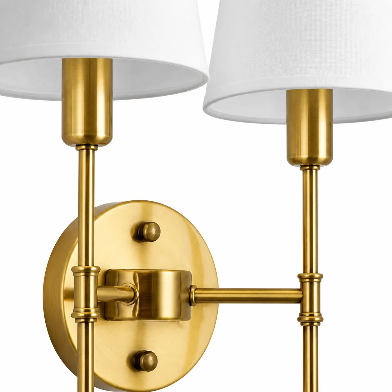Close-up of the wall light arm and joint